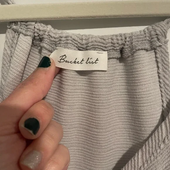 Gray Baby Doll Style BucketList Tank Size Small - Picture 2 of 3
